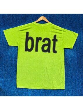 CharliXCX brat Spell Out Oversized Electro-Dance Pop Tee M